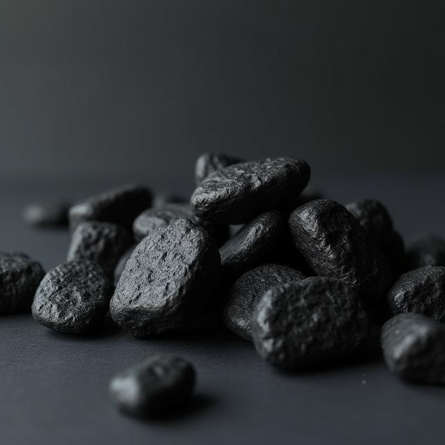Mørke, teksturerede keramiske sten der ligner vulkansk sten